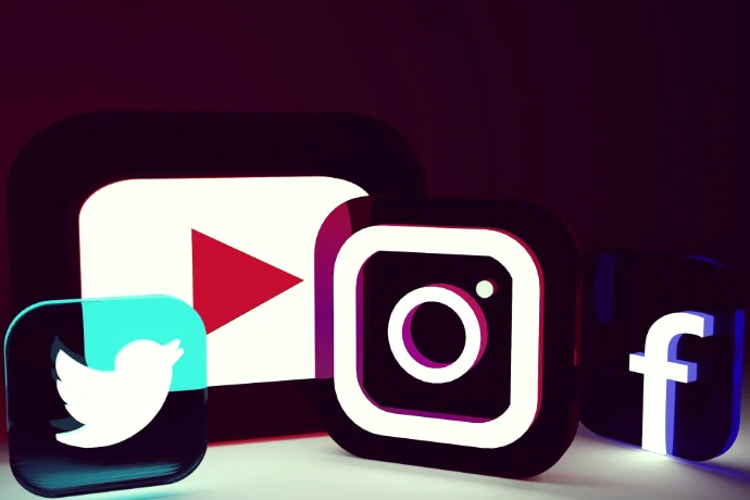 a group of different types of social media logos
