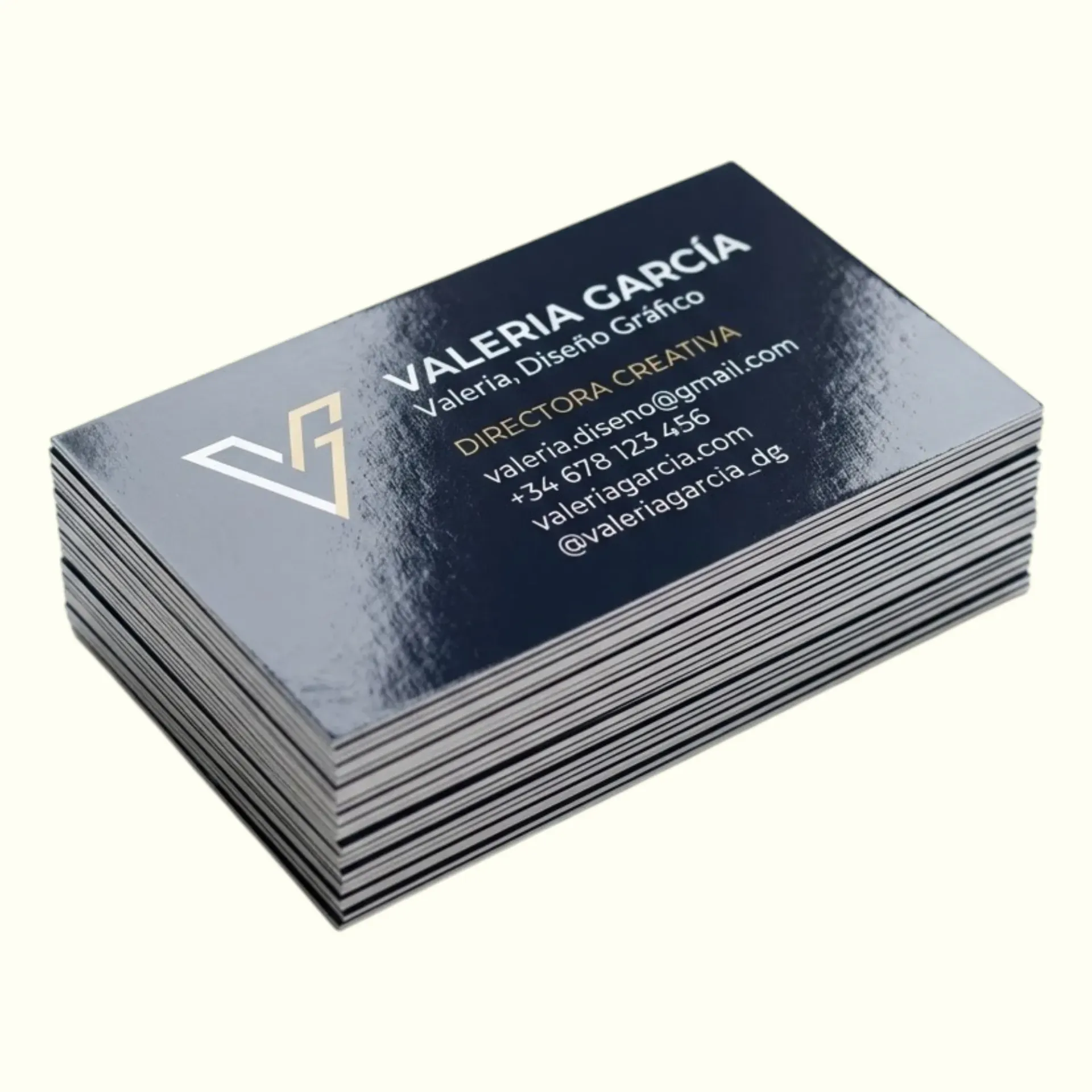 Business cards (Brillo total, Una cara)